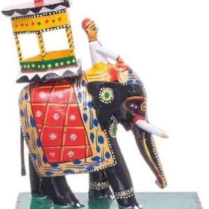 Ambari Elephant Wooden Statue