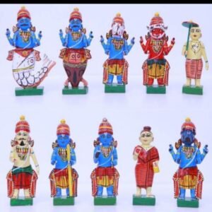 Dasavatharam Wooden Idol Set (Small)