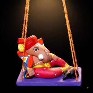 Terracota Sri Ganesh in swing relaxing posture