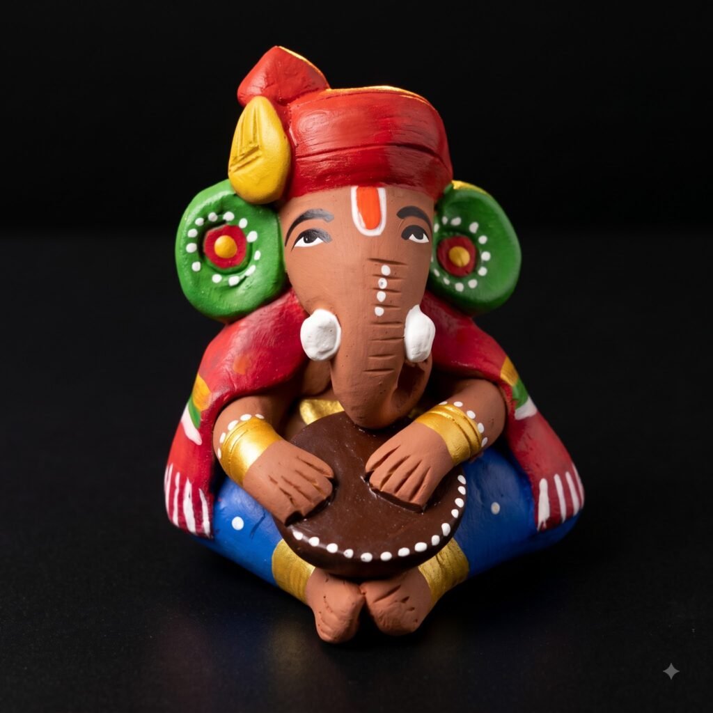 Terracota Sri Ganesh with Drum