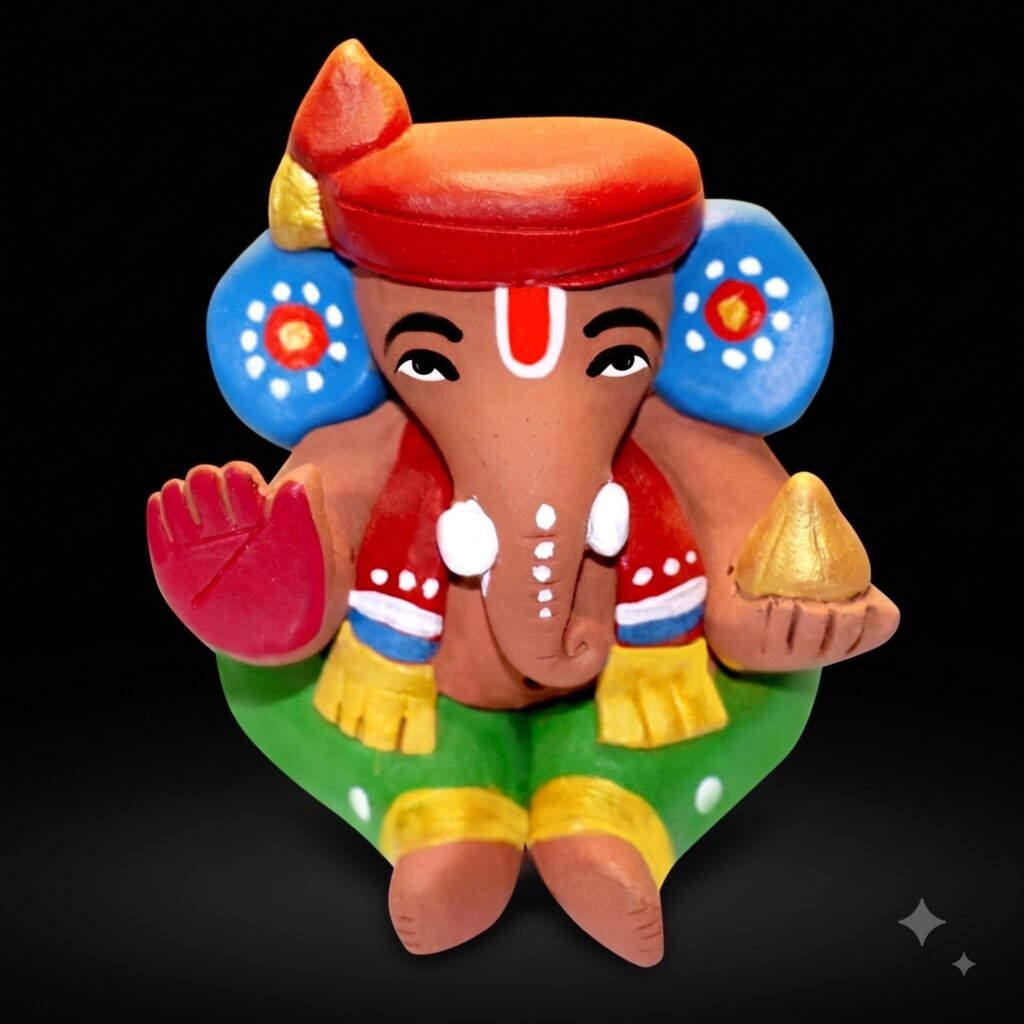 Terracota Sri Ganesh with Modhak