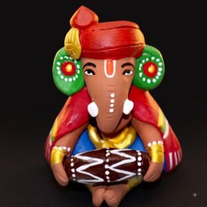 Terracota Sri Ganesh with dholak
